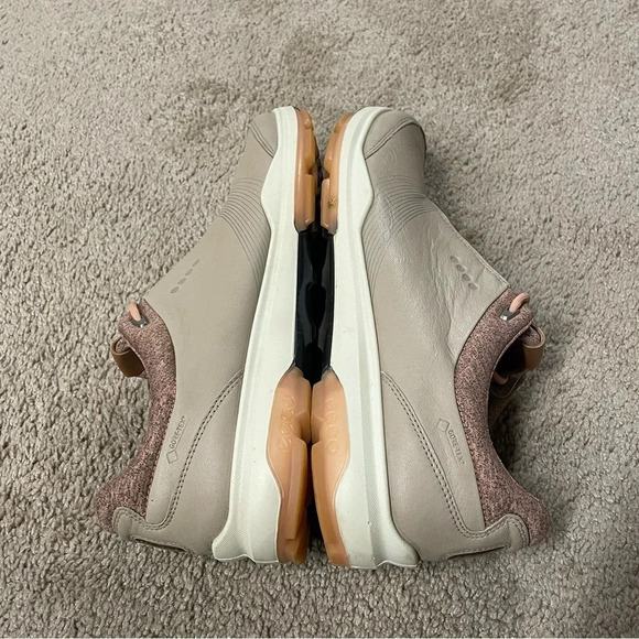 ECCO BIOM Hybrid 3 GTX Golf Shoes Yak Leather Oyster-Muted Clay Waterproof W 10 - Picture 7 of 15